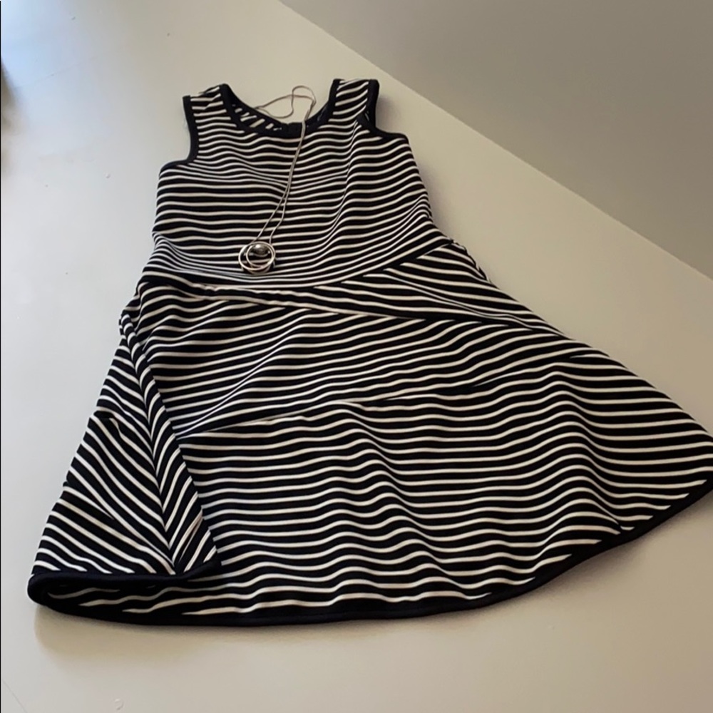 Cutout back striped dress
